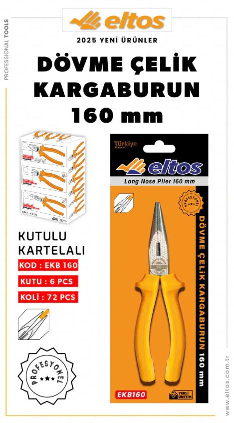 ELTOS DÖVME ÇELİK KARGABURUN 160 MM (VAKUMLU)
