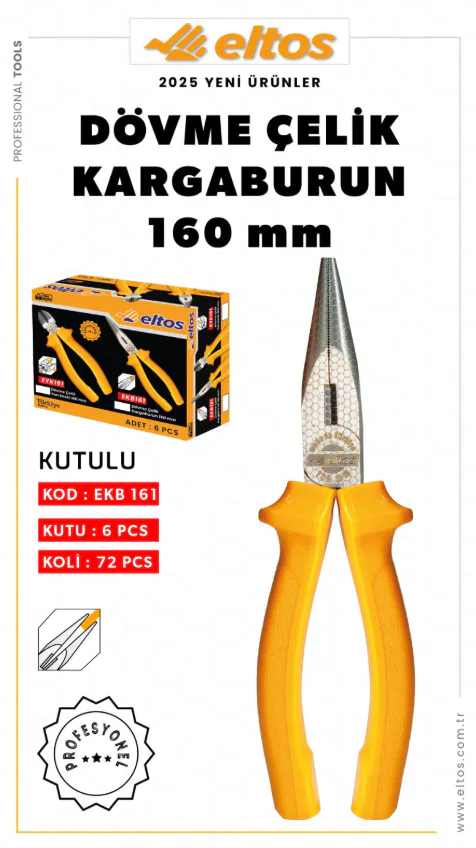 ELTOS DÖVME ÇELİK KARGABURUN 160 MM (VAKUMSUZ)