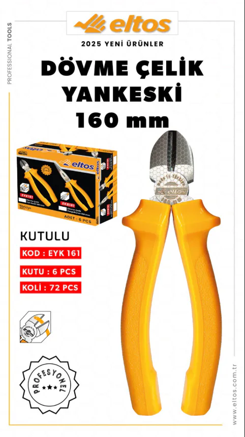 ELTOS DÖVME ÇELİK YAN KESKİ 160 MM (VAKUMSUZ)