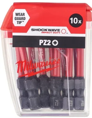 MİLWAUKEE BİTS UÇ PZ2 50MM 10LU PKT SHOCKWAVE