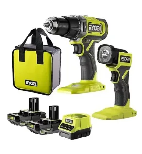RYOBİ RPD18-2C20ST 18V AKÜ DARBL.MATKAP+FENER SET