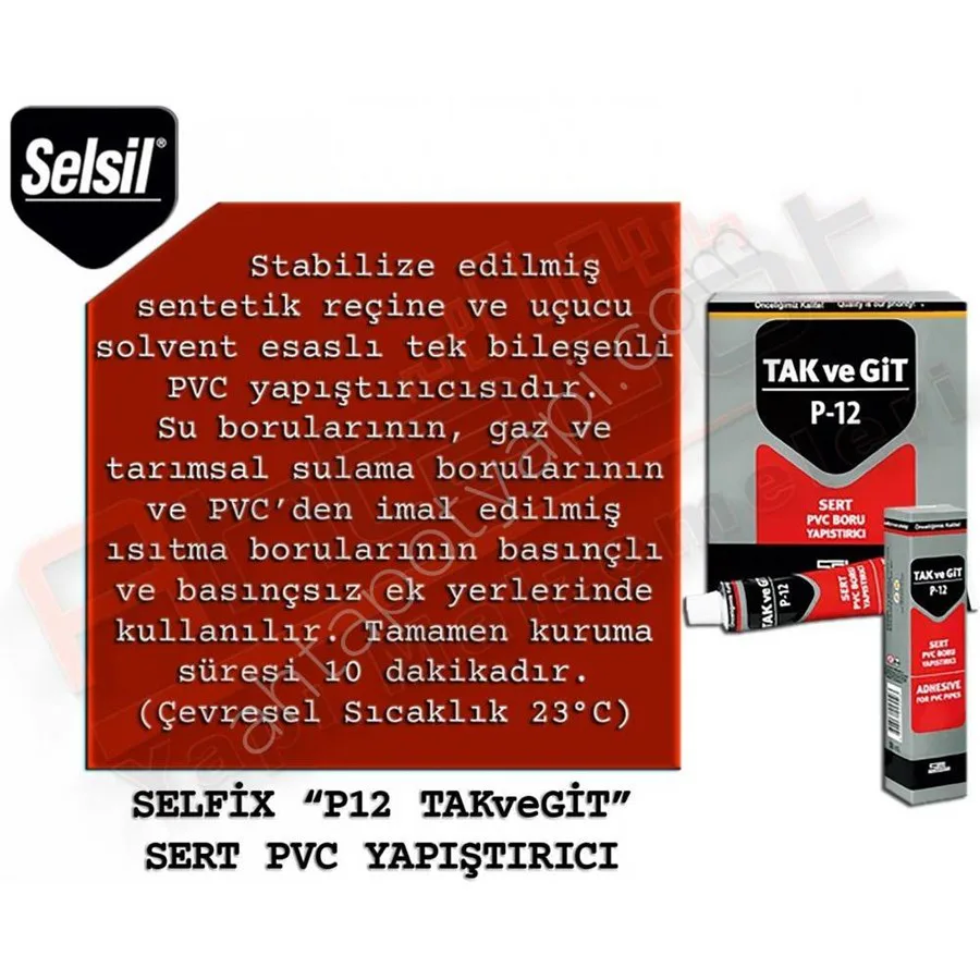 SELSİL TAKVEGİT SERT PVC YAPIŞTIRICISI 125 Gr(30ad