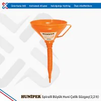 TUNA HANGAR SPİRALLİ BÜYÜK HUNİ ÇELİK SÜZGEÇ (2,2)