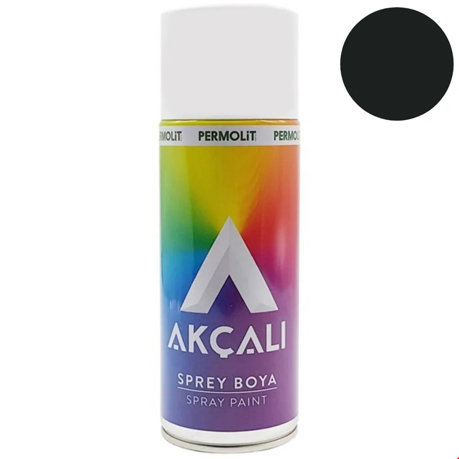 Akçalı Sprey 326 Boya 400 ml Parlak Siyah