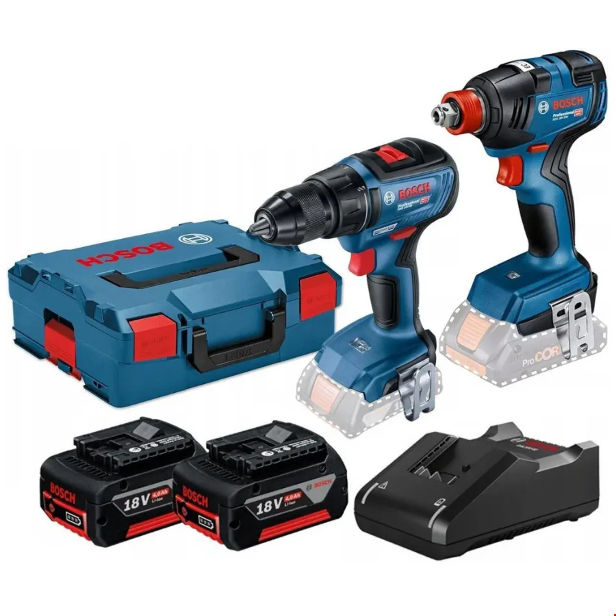 Bosch 06019J2220 Set GSR 18V-50 + GDX 18V 200 + 2x4 Ah Akü