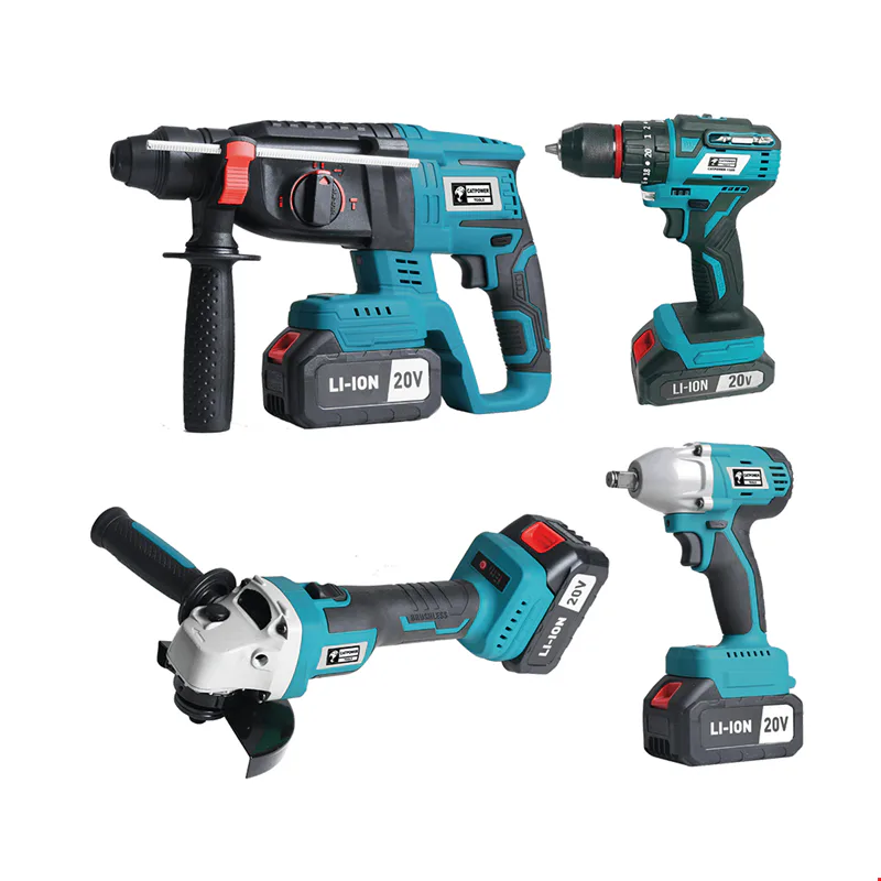 Catpower CAT1380 4 lü Set Avuç Taşlama+ Kırıcı-delici + Vidalama + Sormun Sıkma + 3x4ah Akü