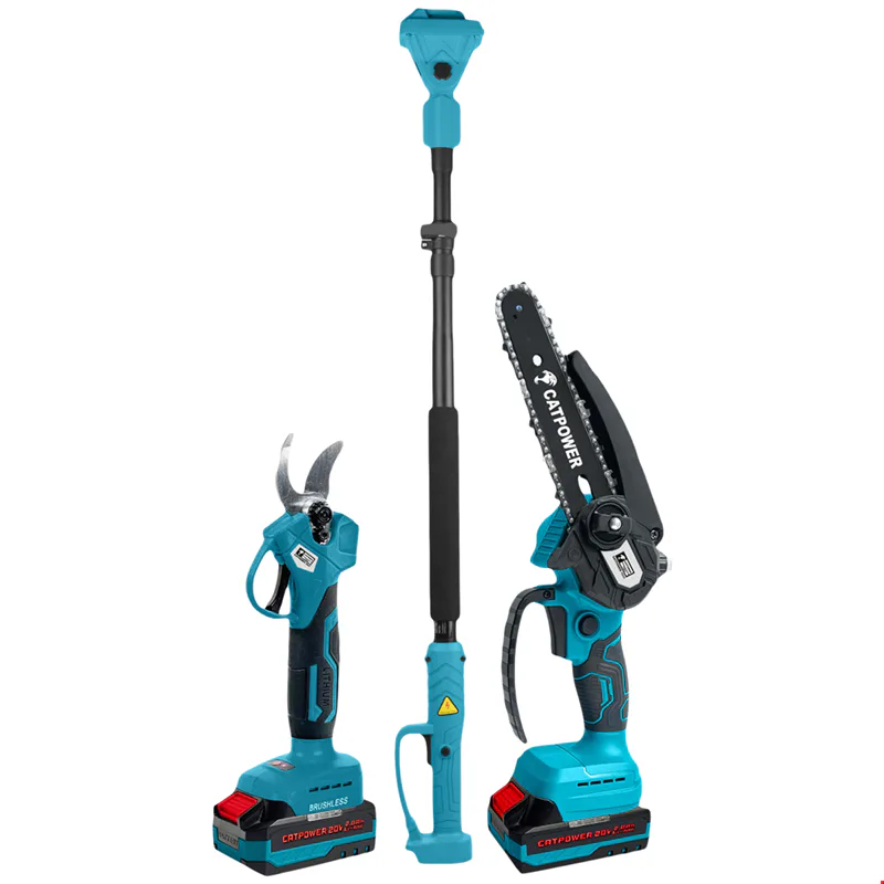 Catpower CAT1520 2 li Set Dal Budama Ve Zincirli Testere 2x2Ah Akü Sap Dahil