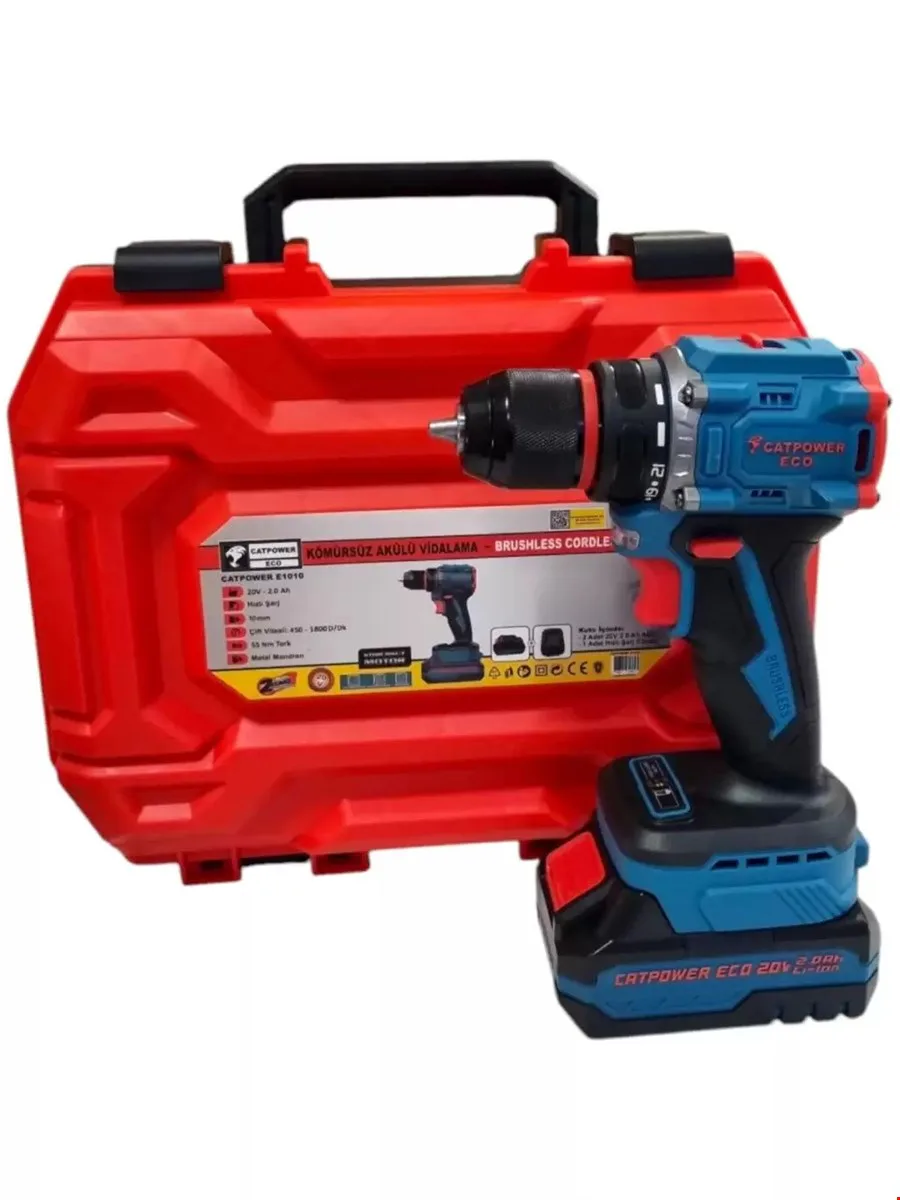 Catpower CATE1010 Akülü Vidalama Kömürsüz li-ion 10mm 20v 2.0 Ah