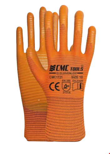 CMC 1721 Zebra Eldiven 1/2 Turuncu No:10
