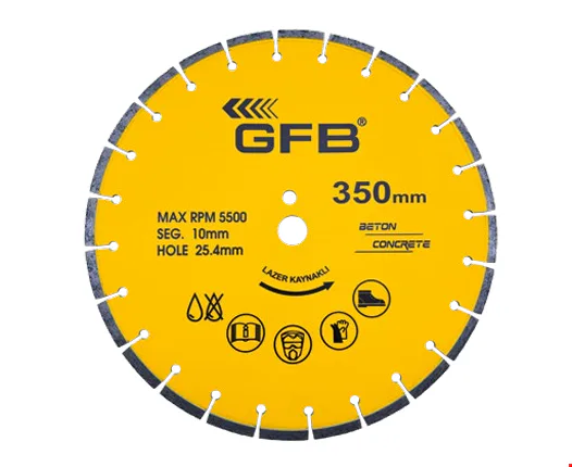 Gfb 2368 Beton Kesme 300 mm Testere Lazer Kaynaklı