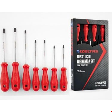 İzeltaş 4776 00 8107 Tork Uçlu Tornavida 7 Li Delikli