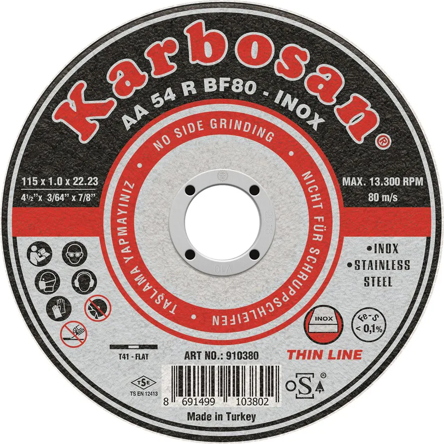 Karbosan İnox Thinline Kesici 115x1.0x22 /910380