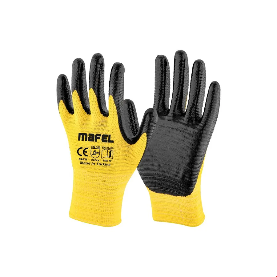 Mafel MF-130 Zebra Eldiven Sarı