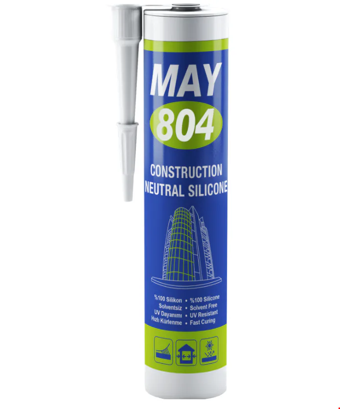 MAY 804 Nötral İnşaat Silikonu Beyaz 310ml