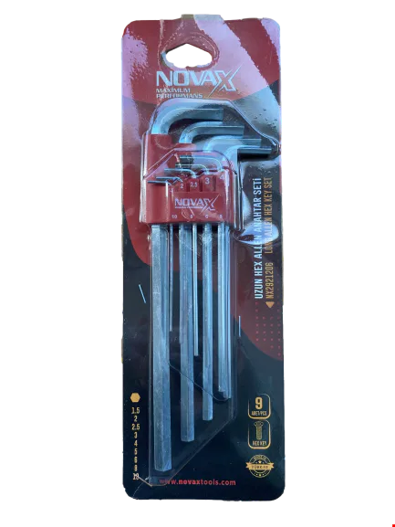 Novax Alyan Anahtar Uzun 9'lu Set