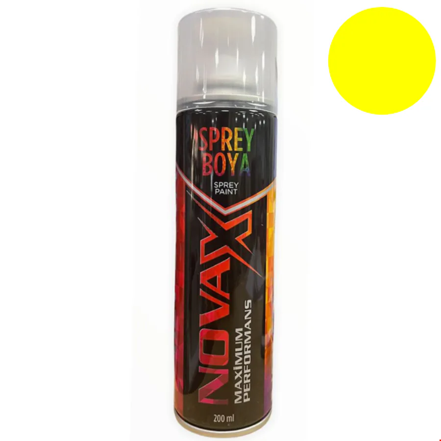 Novax Sprey Boya 200 ml Sarı