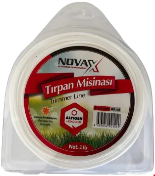 Novax Tırpan Misina Altıgen Beyaz 3.3mm 45 mt