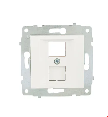 Ovivo 600-000301-233 Data Priz Jaksız Kapak+Modül Beyaz