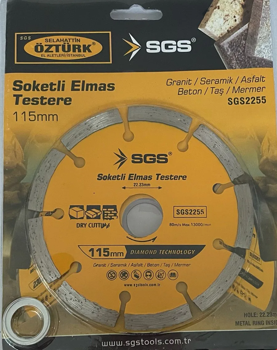 Öztürk SGS2255 Soketli Elmas Tstere 115mm