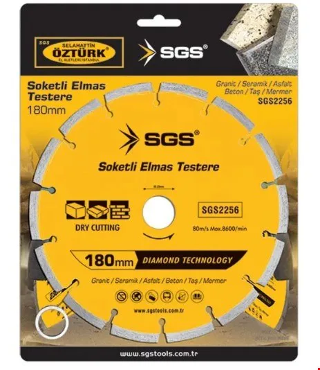 Öztürk SGS2256 Soketli Elmas Tstere 180mm