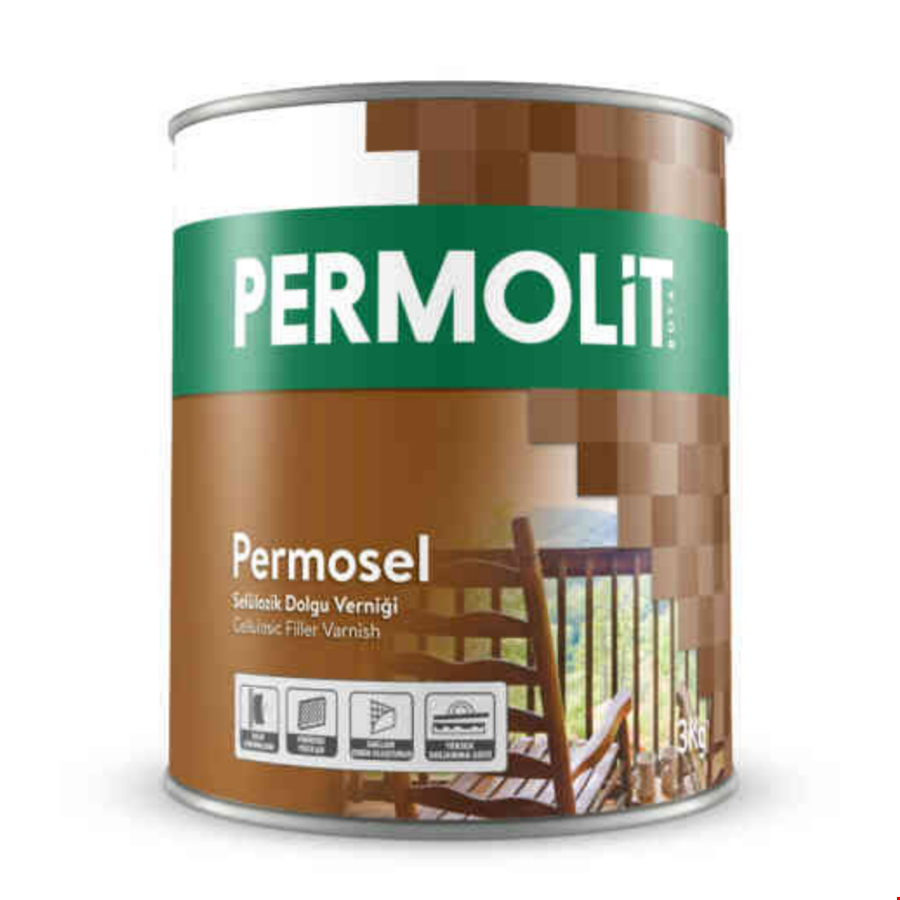 Permolit Permosel Selülozik Dolgu Verniği 12,00 lt