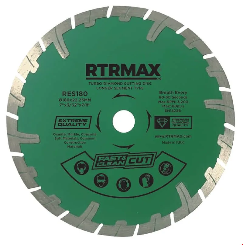 Rtrmax RES180 Turbo Elmas Testere Uzun Segmentli