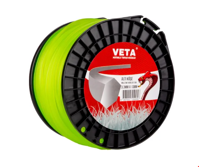 Veta Tırpan Misina 3.3*138 Altı Köşe Sarı