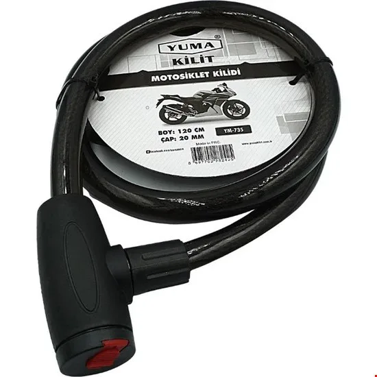 Yuma 735 Motosiklet Kilidi 20mm*120cm
