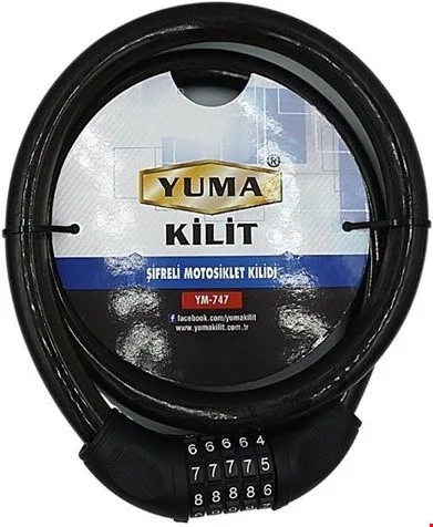 Yuma 747 Motosiklet Kilidi Şifreli 20mm*120cm