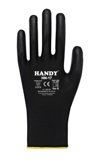 HANDY HN-17 PU ELDİVEN SİYAH NO: 10