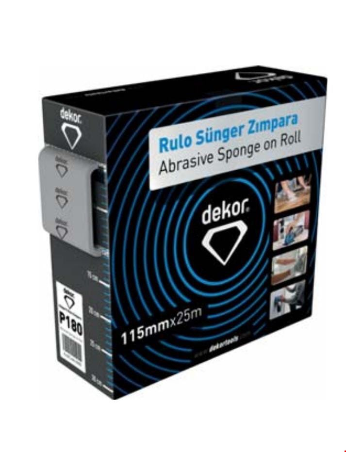 Dekor 1977 Rulo Sünger Zımpara 115*25mt P240